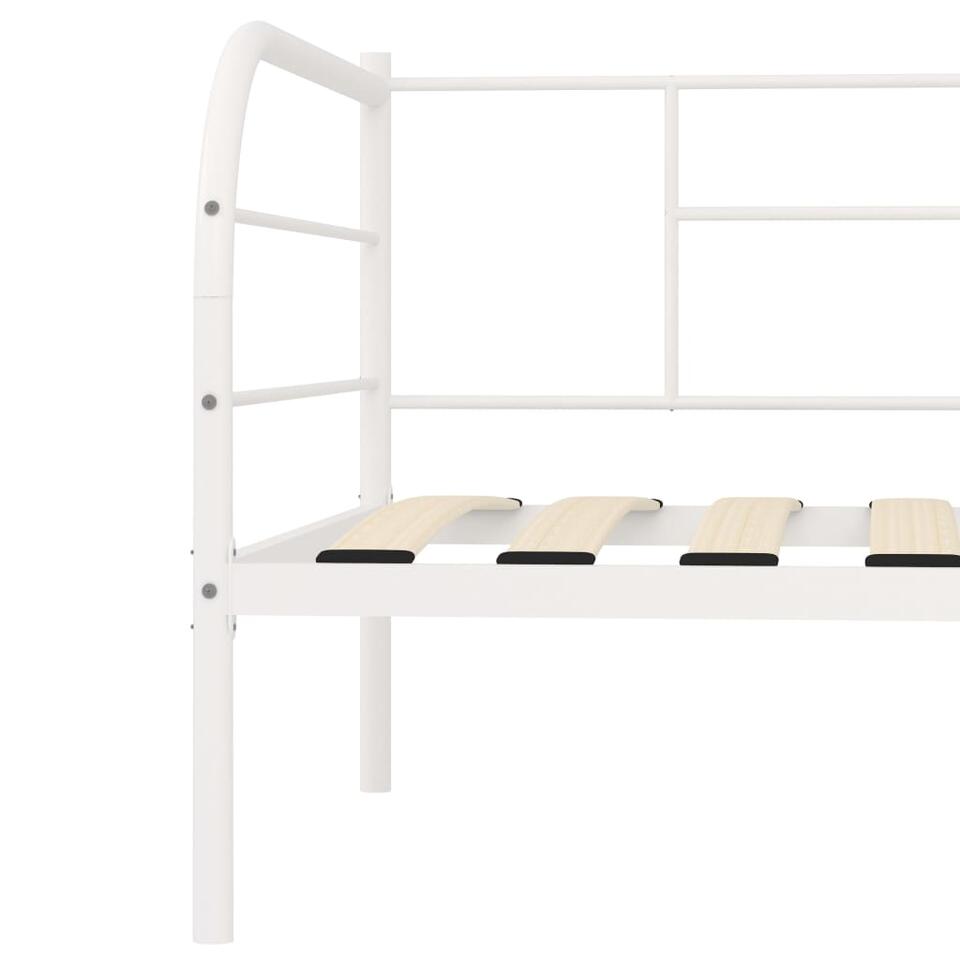 VidaXL Bedbankframe Metaal Wit 90x200 Cm | Leen Bakker