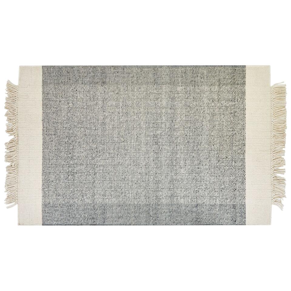 Wool Area Rug 140 x 200 cm Grey KAPAKLI 
