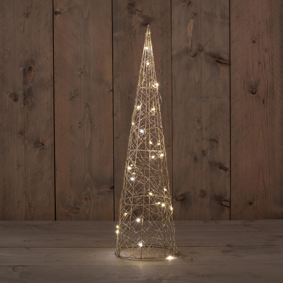 Anna Collection kerstverlichting piramide H60 goud Leen Bakker