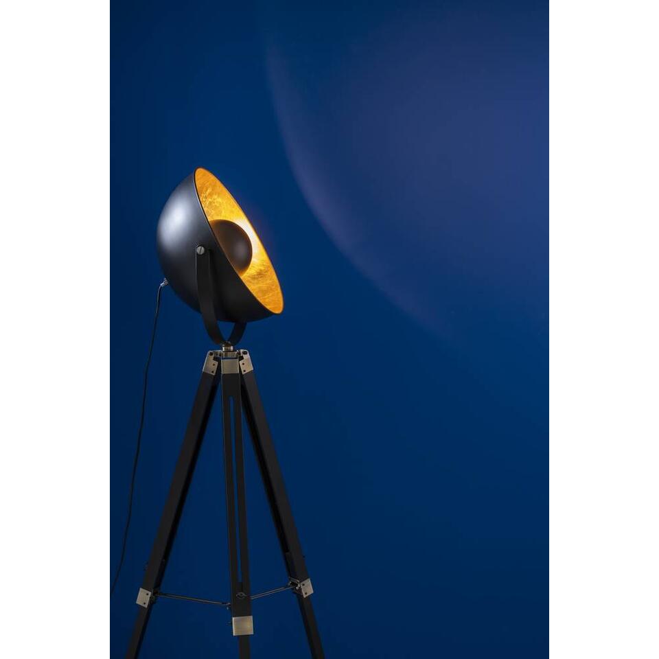 Vloerlamp Brugge - goudkleurig/zwart - 155 cm