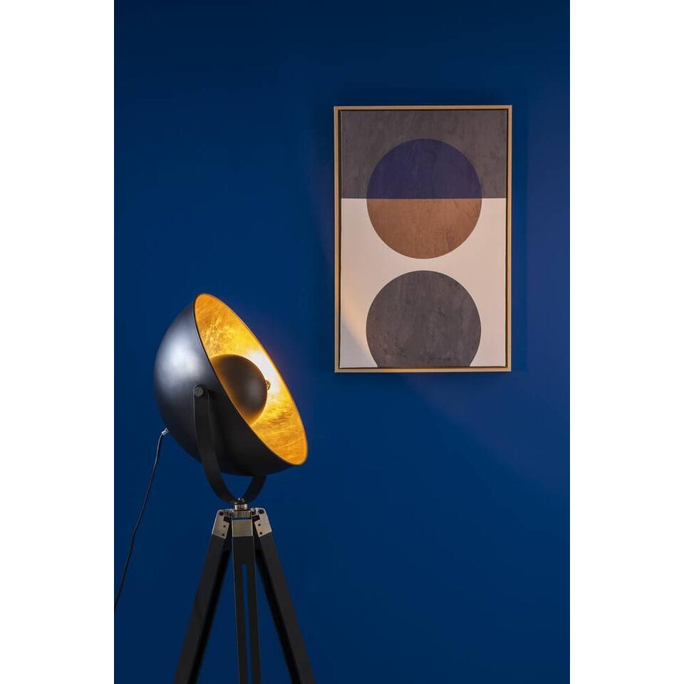 Vloerlamp Brugge - goudkleurig/zwart - 155 cm