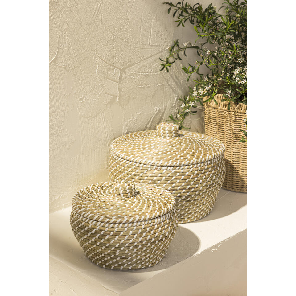 Mand Noa naturel zeegras - 25xØ35xØ30 cm | Leen Bakker